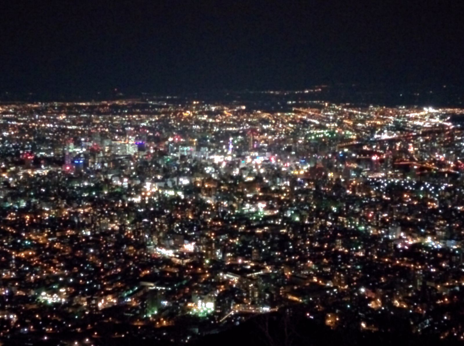 札幌藻岩山展望台『夜景』です。【日本新三大夜景】